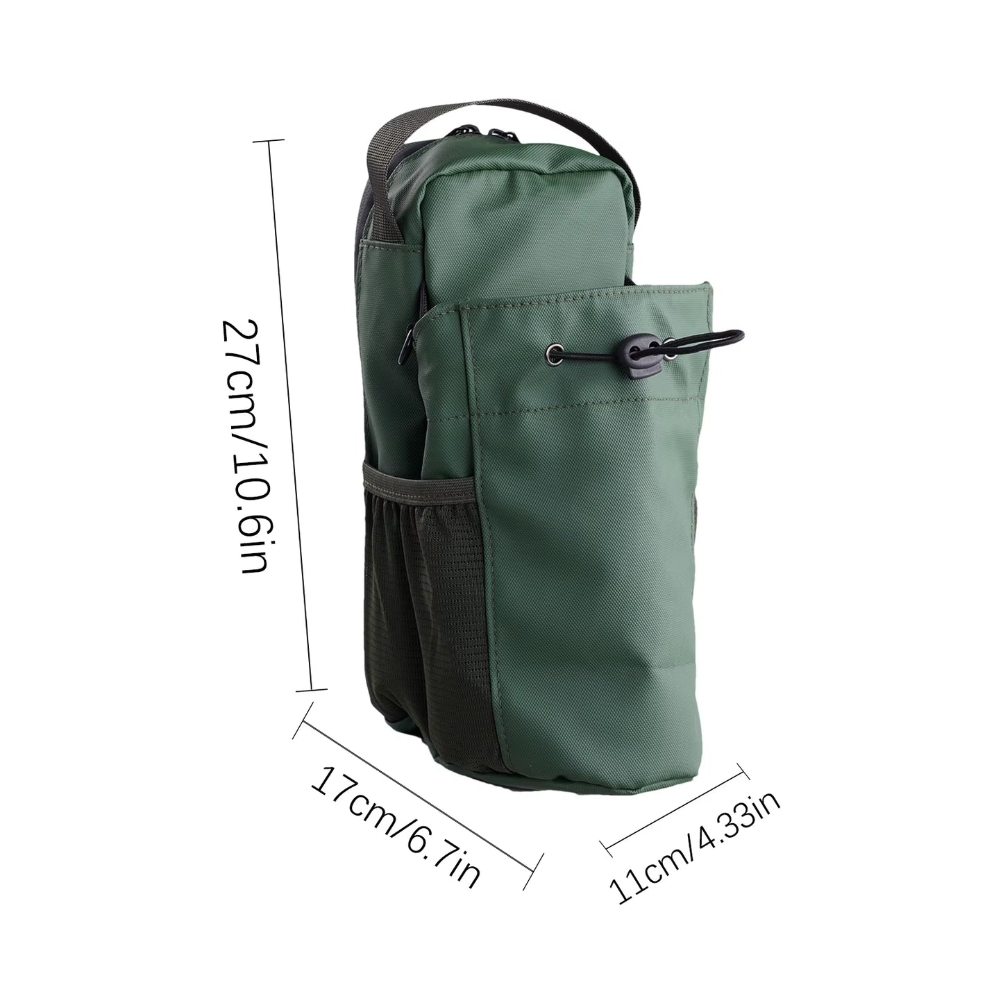 Magnetic Gym Sling Bag Water Bottle & Phone Holder Waterproof Crossbody Bag for Outdoor Sports Travel Fitness Accessories
