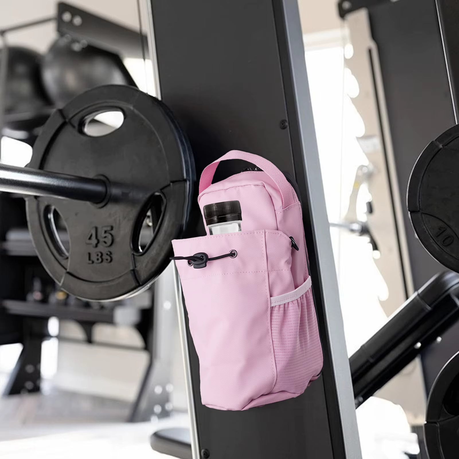 Magnetic Gym Sling Bag Water Bottle & Phone Holder Waterproof Crossbody Bag for Outdoor Sports Travel Fitness Accessories